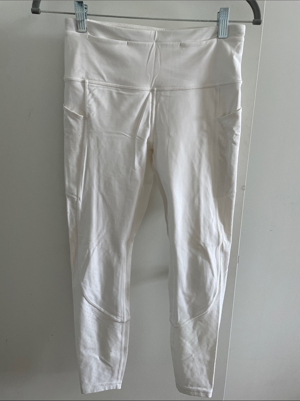 lululemon White High-Rise cropped Leggings with Side Pockets